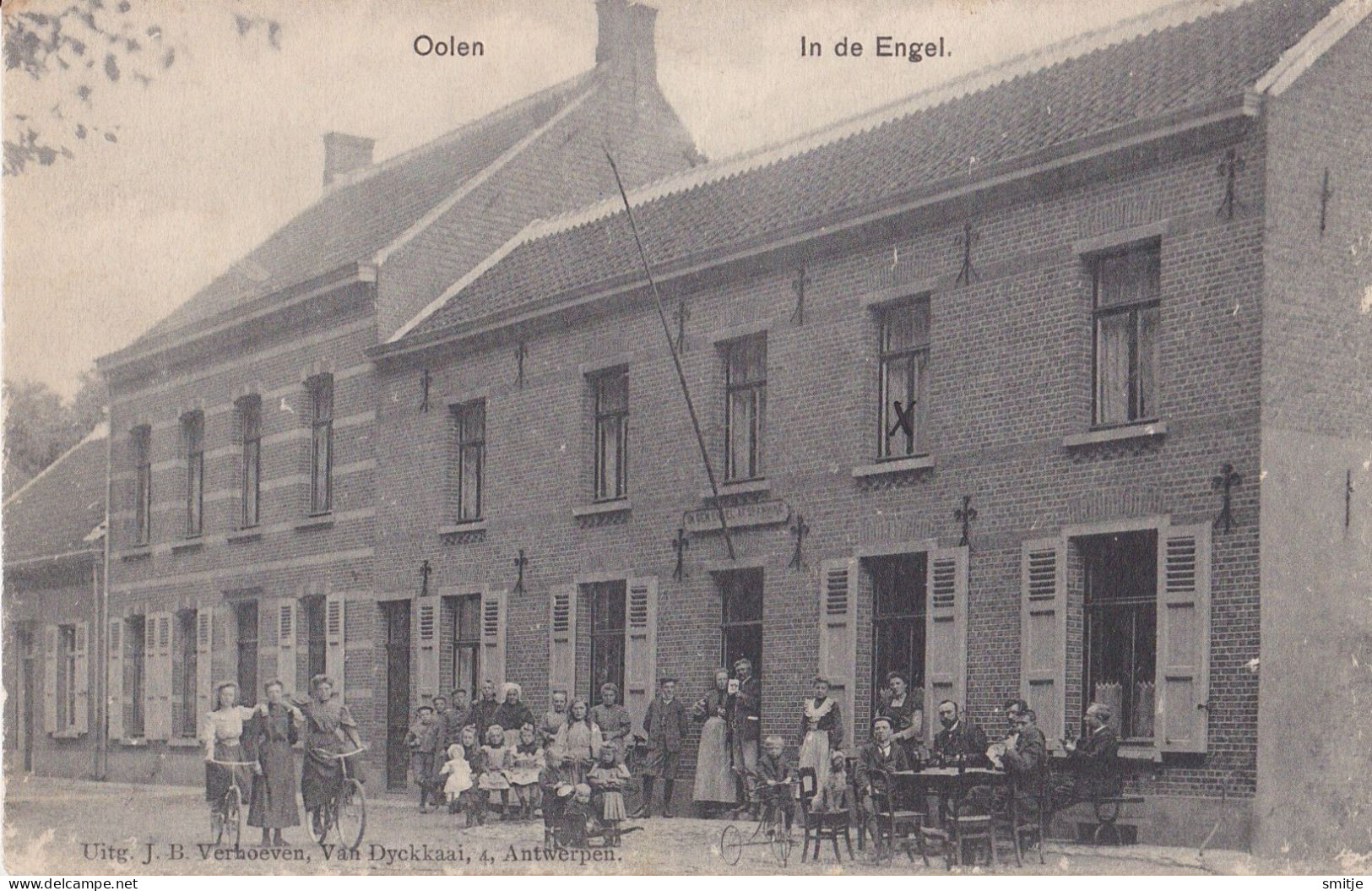 OLEN OOLEN CA. 1910 CAFÉ IN DE ENGEL TERRAS VEEL MENSEN - MOOIE ANIMATIE - UITG. VERHOEVEN - Olen