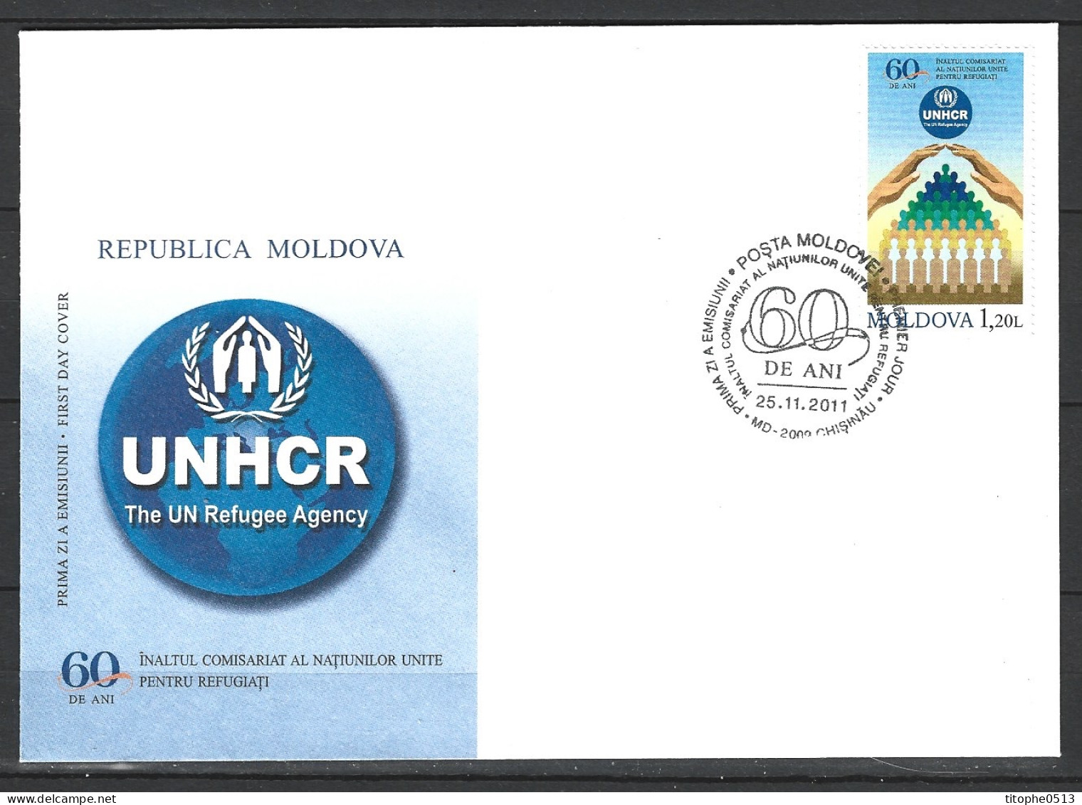 MOLDAVIE. N°671 De 2011 Sur Enveloppe 1er Jour. UNHCR. - Refugees
