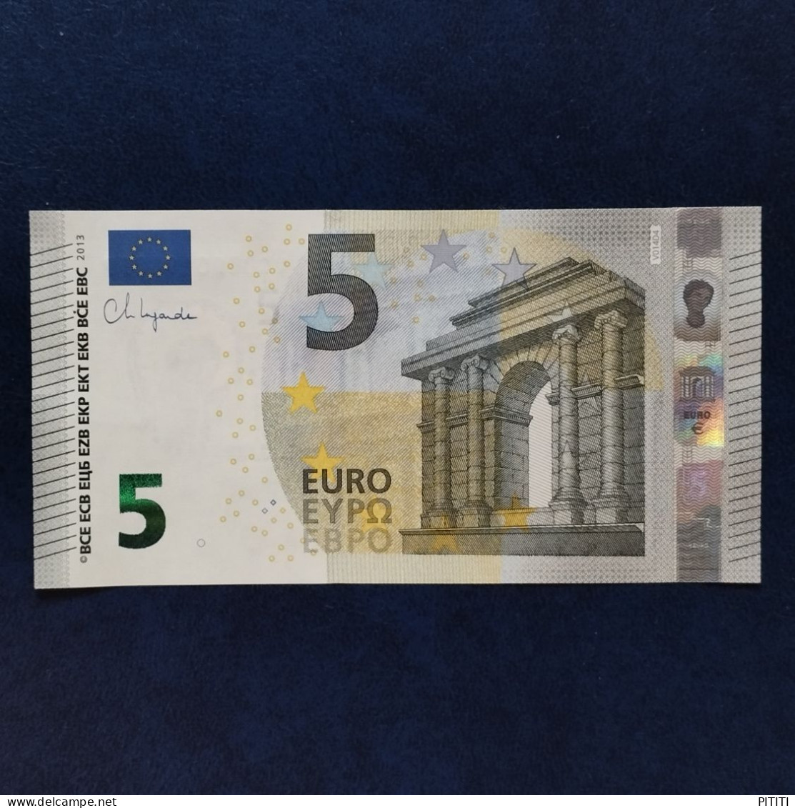 EURO SPAIN 5 V014D4 VC0000 LAGARDE UNC - 5 Euro