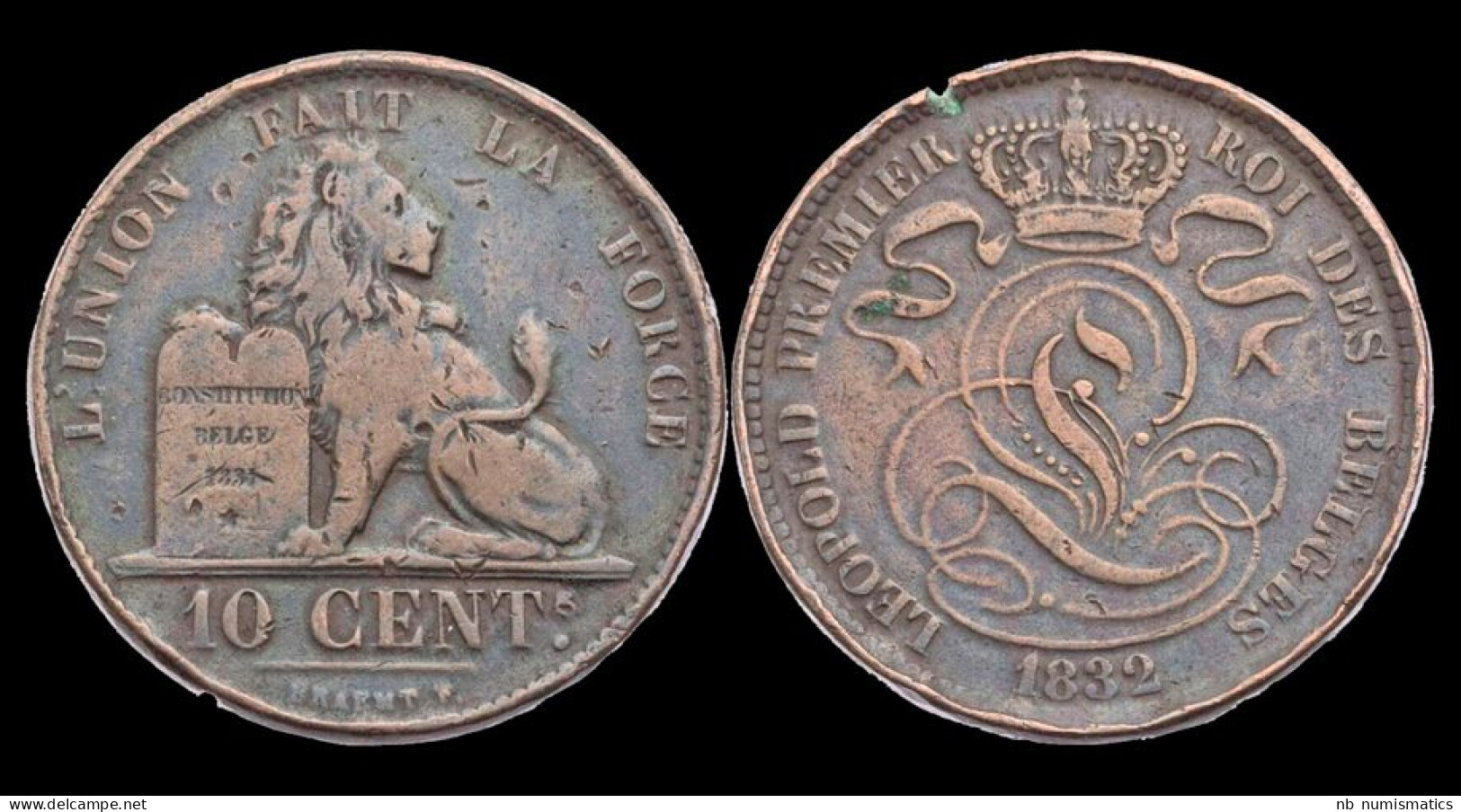 Belgium Leopold I 10 Centiem 1832 - 10 Centimes