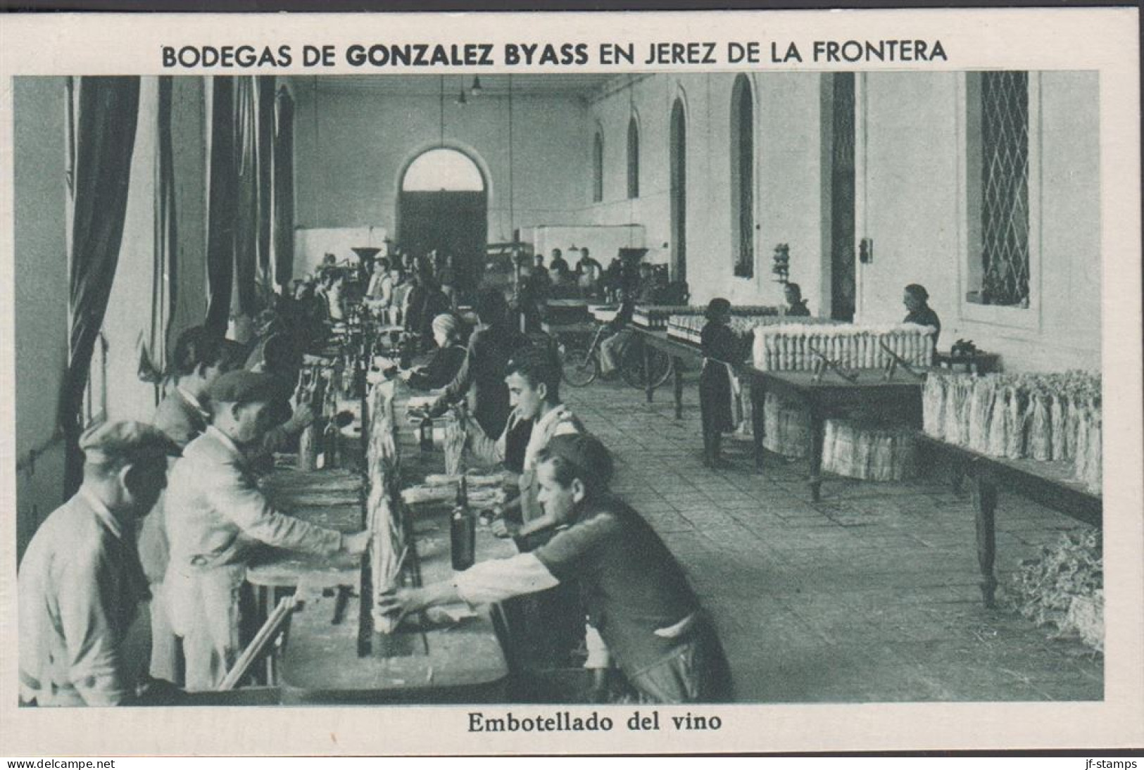 1930. ESPANA. Fine Postcard With Sherry Motive. BODEGAS DE GONZALEZ BYASS EN JEREZ DE LA FRONTERA. Embotel... - JF445076 - Andere & Zonder Classificatie