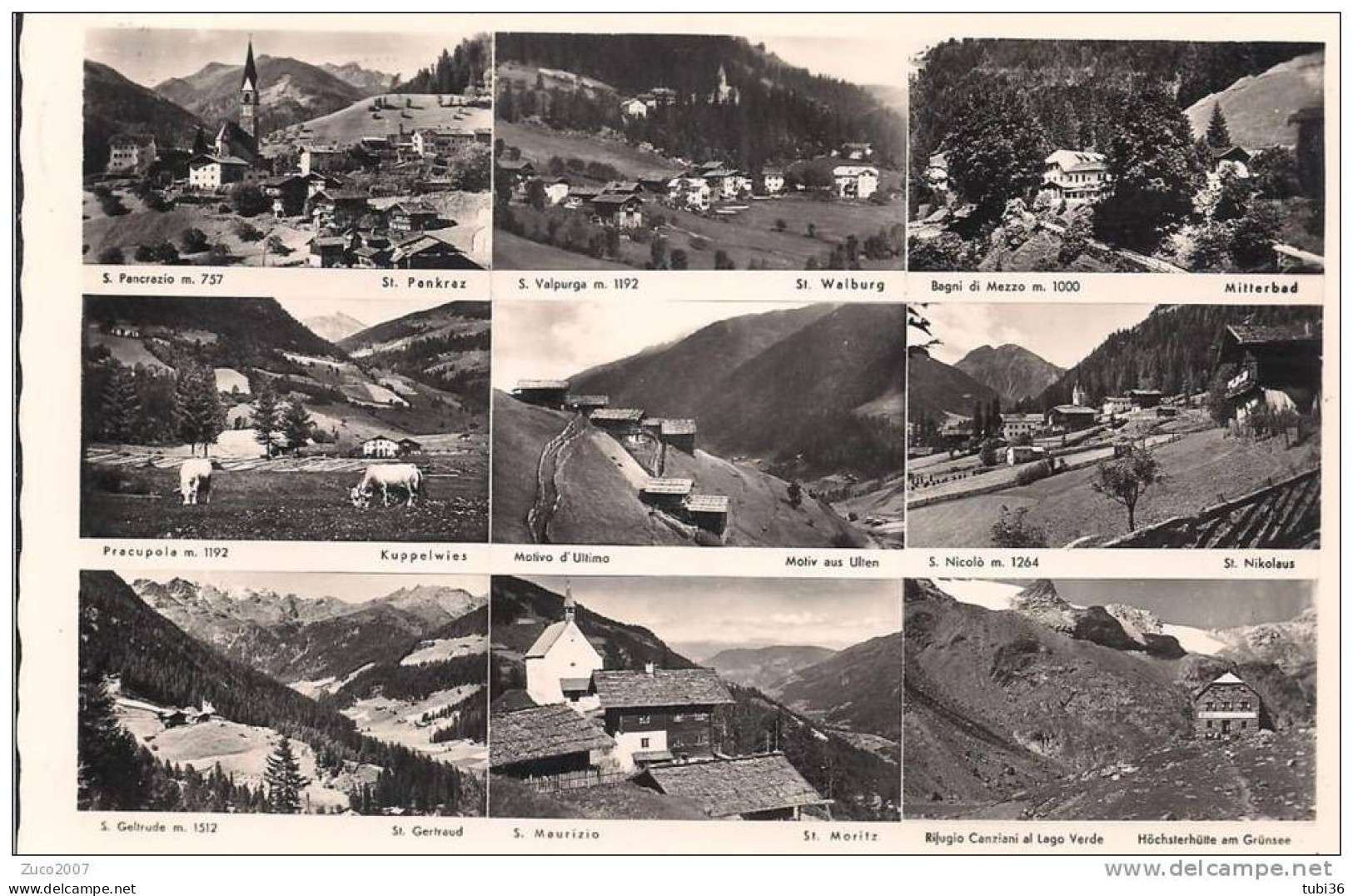 MERANO, CENTRO IDEALE  DI VILLEGGIATURA, TIMBRO POSTE MERANO  TARGHETTA , CARTOLINA VIAGGIATA 1956 X  ROMA, VAL D'ULTIMO - Hotels, Restaurants & Cafés