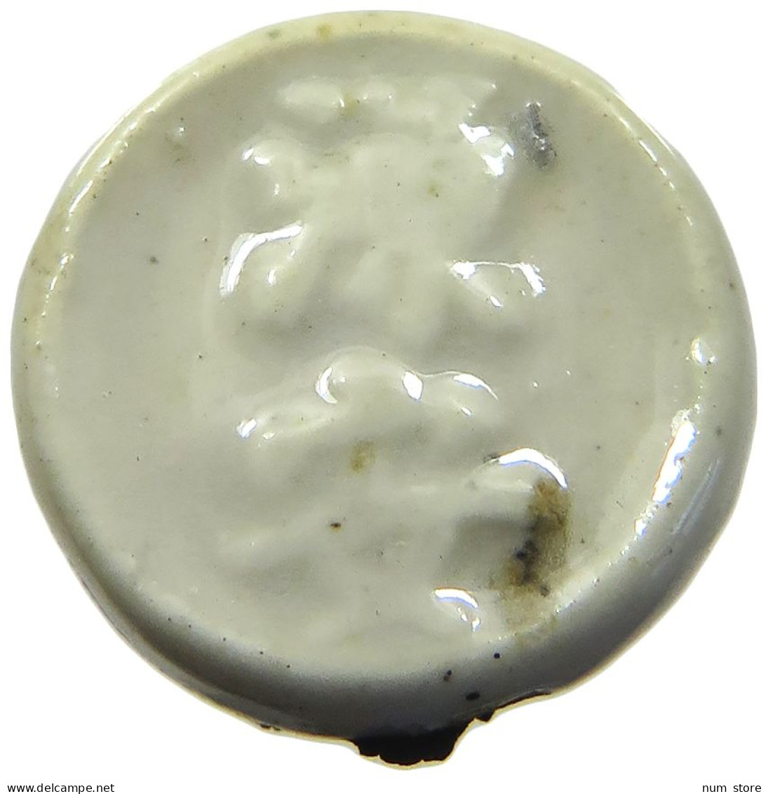 SIAM THAILAND TOKEN  SIAMESE GAMBLING TOKEN PORZELLAN, PORCELAIN #MA 098680 - Thaïlande