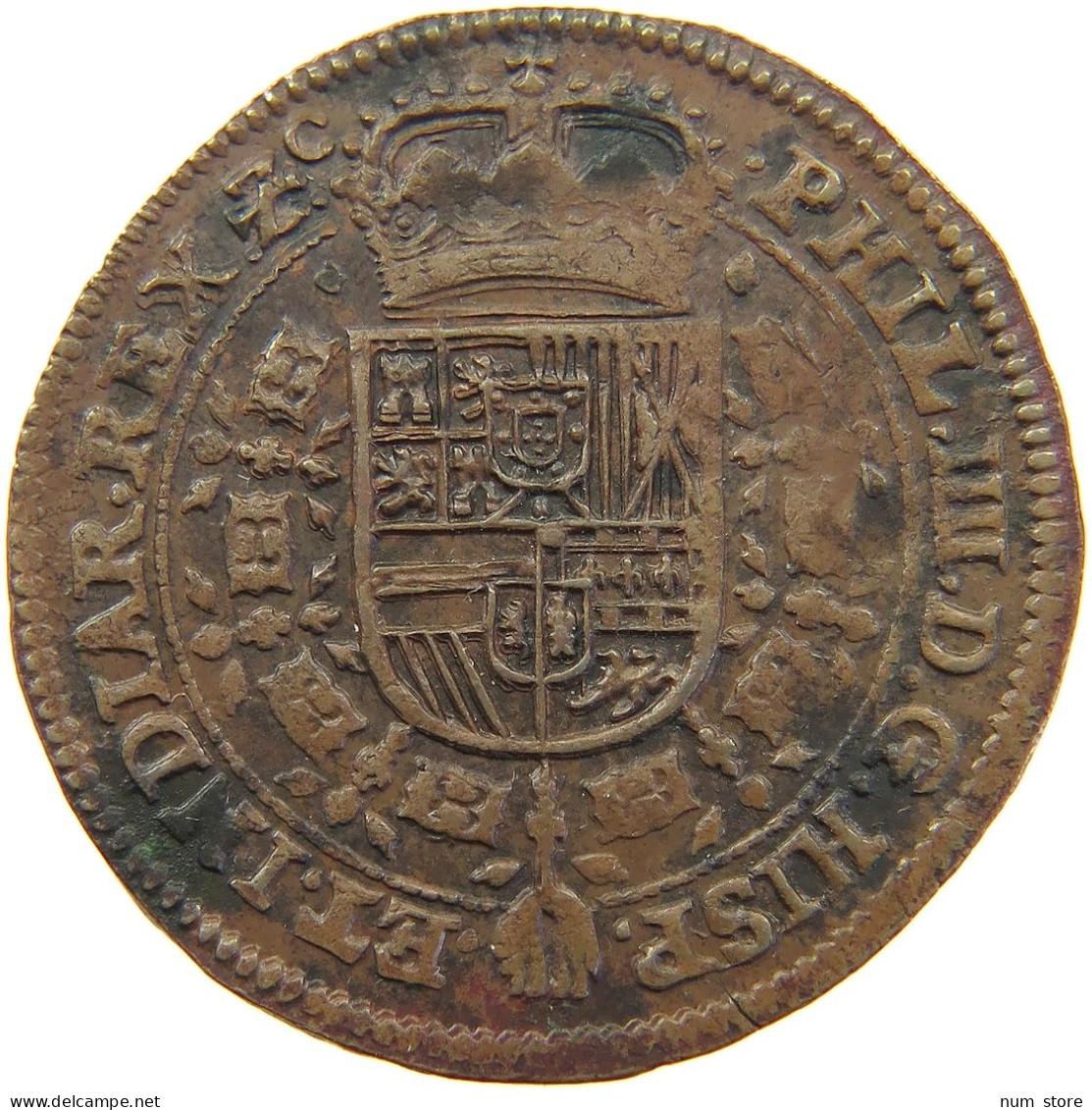 SPANISH NETHERLANDS RECHENPFENNIG JETON 1648 FELIPE IV. 1621-1665 #MA 068951 - Paesi Bassi Spagnoli