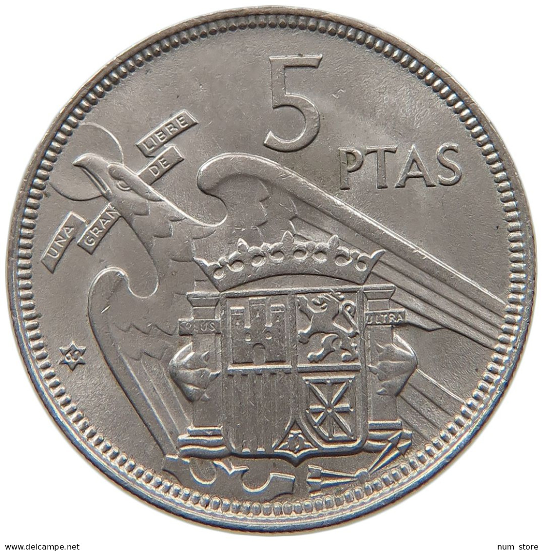 SPAIN 5 PESTAS 1957 60 FRANCISCO FRANCO 1939-1975 #MA 073175 - 5 Pesetas