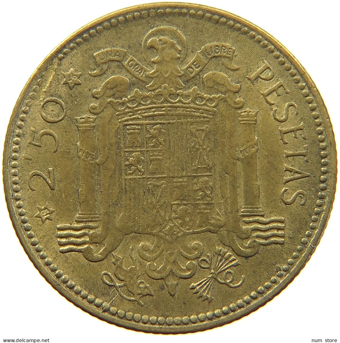 SPAIN 2 1/2 PESETAS 1953 56  #MA 065669 - 2 Pesetas