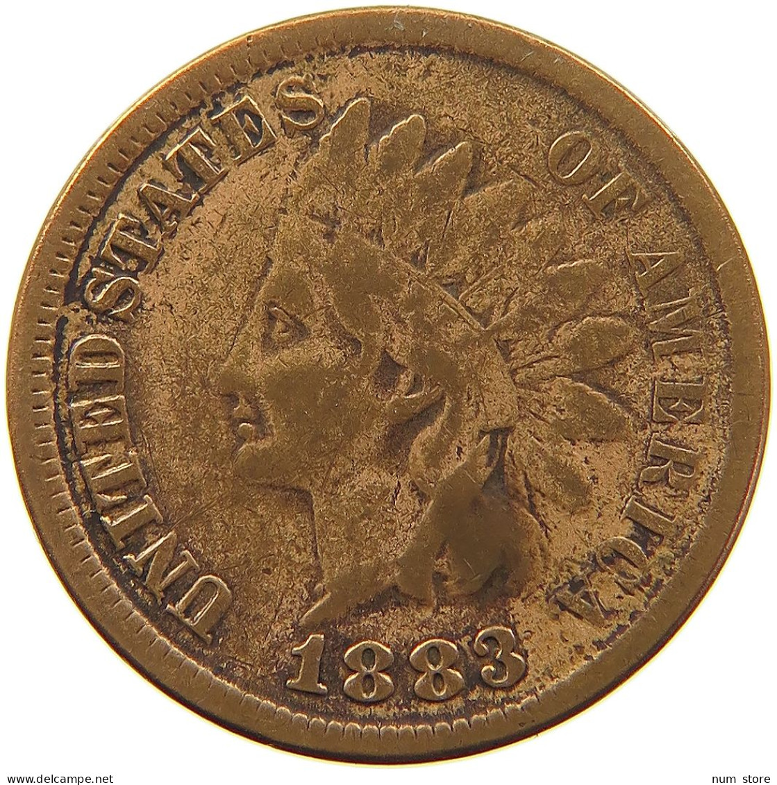 UNITED STATES OF AMERICA CENT 1883 INDIAN HEAD #MA 100790 - 1859-1909: Indian Head