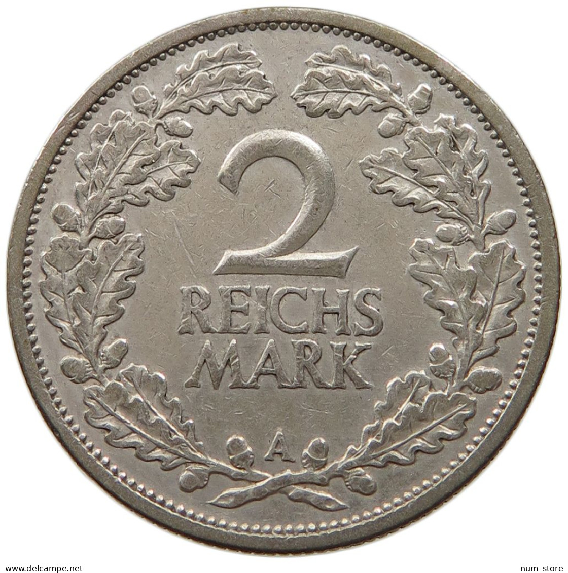 WEIMARER REPUBLIK 2 MARK 1926 A WEIMAR, 2 MARK 1926 A, J. 320 #MA 001519 - 2 Reichsmark