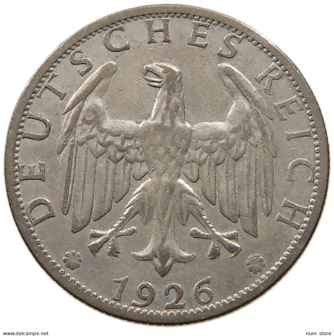 WEIMARER REPUBLIK 2 MARK 1926 A WEIMAR, 2 MARK 1926 A, J. 320 #MA 001519 - 2 Reichsmark