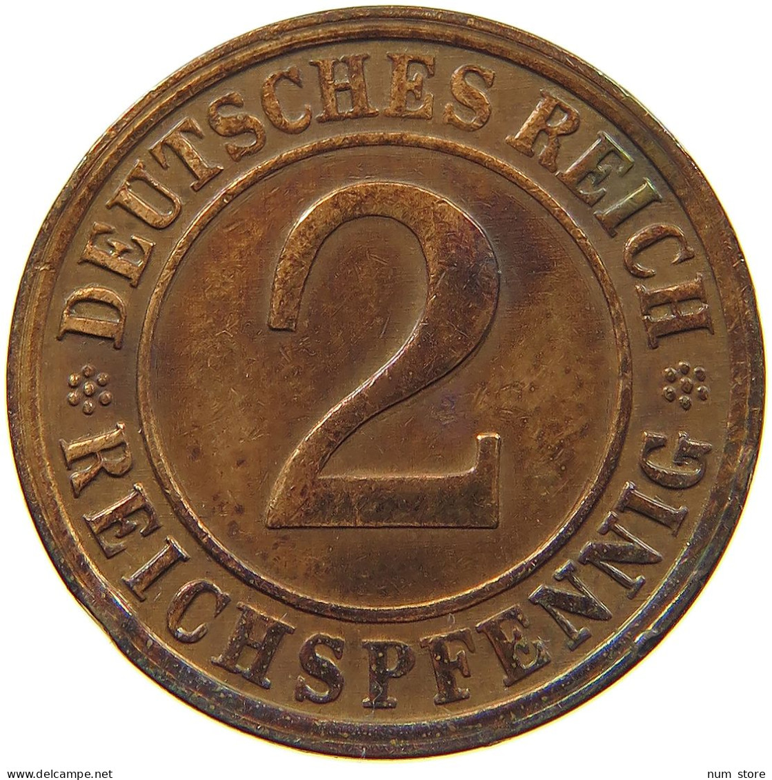 WEIMARER REPUBLIK 2 REICHSPFENNIG 1924 G  #MA 100030 - 2 Rentenpfennig & 2 Reichspfennig