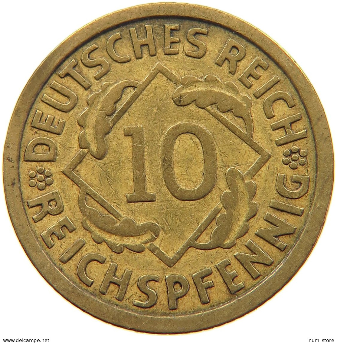 WEIMARER REPUBLIK 10 PFENNIG 1931 A  #MA 098920 - 10 Renten- & 10 Reichspfennig