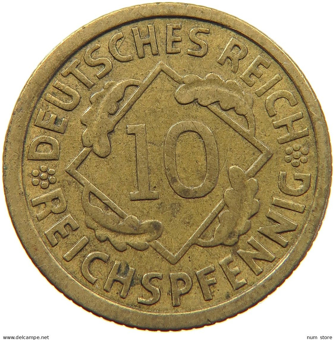 WEIMARER REPUBLIK 10 PFENNIG 1930 E  #MA 098930 - 10 Rentenpfennig & 10 Reichspfennig