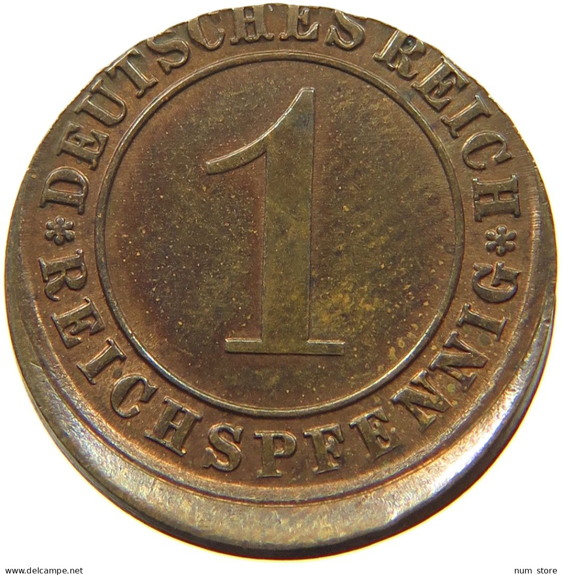 WEIMAR 1 PFENNIG 1931 A 1 PFG. FEHLPRÄGUNG - 1931 A #MA 000302 - 1 Rentenpfennig & 1 Reichspfennig