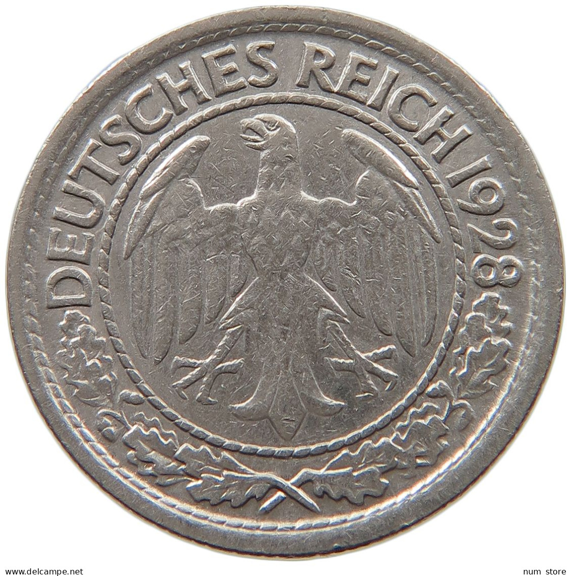 WEIMARER REPUBLIK 50 REICHSPFENNIG 1928 E  #MA 099461 - 50 Rentenpfennig & 50 Reichspfennig