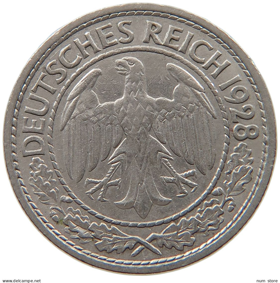 WEIMARER REPUBLIK 50 REICHSPFENNIG 1928 A  #MA 099456 - 50 Rentenpfennig & 50 Reichspfennig