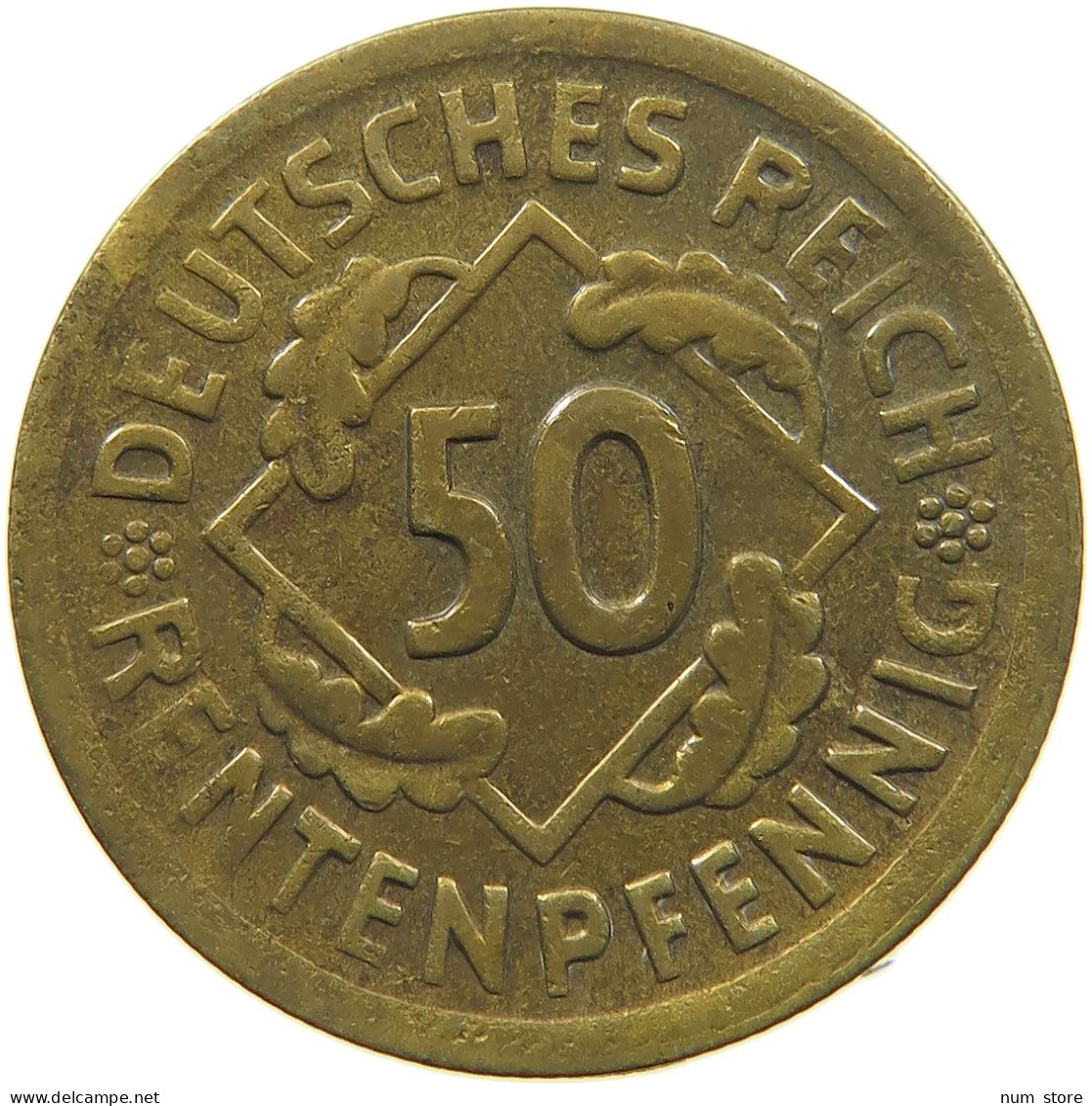 WEIMARER REPUBLIK 50 PFENNIG 1924 A  #MA 021935 - 50 Rentenpfennig & 50 Reichspfennig