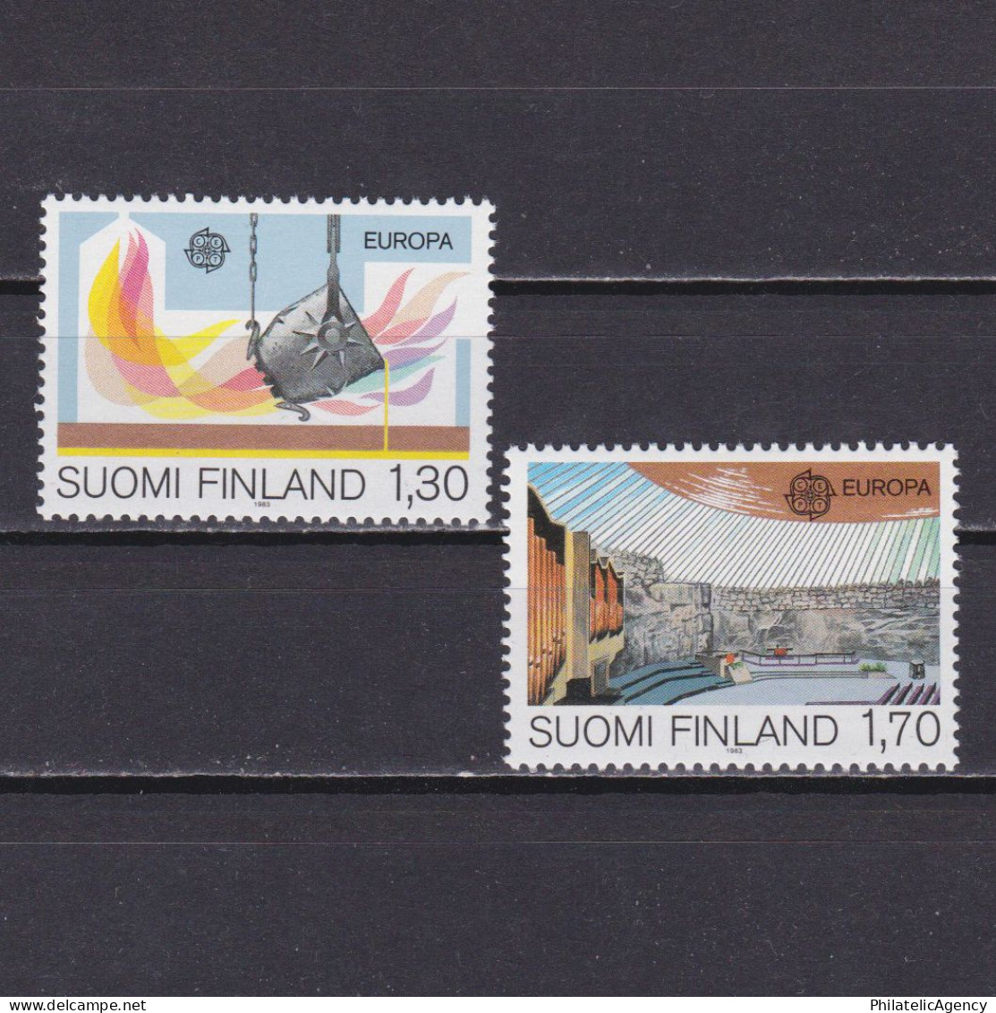 FINLAND 1983, Sc# 679-680, Europa CEPT, Industry, Church, Architecture, MNH - 1983