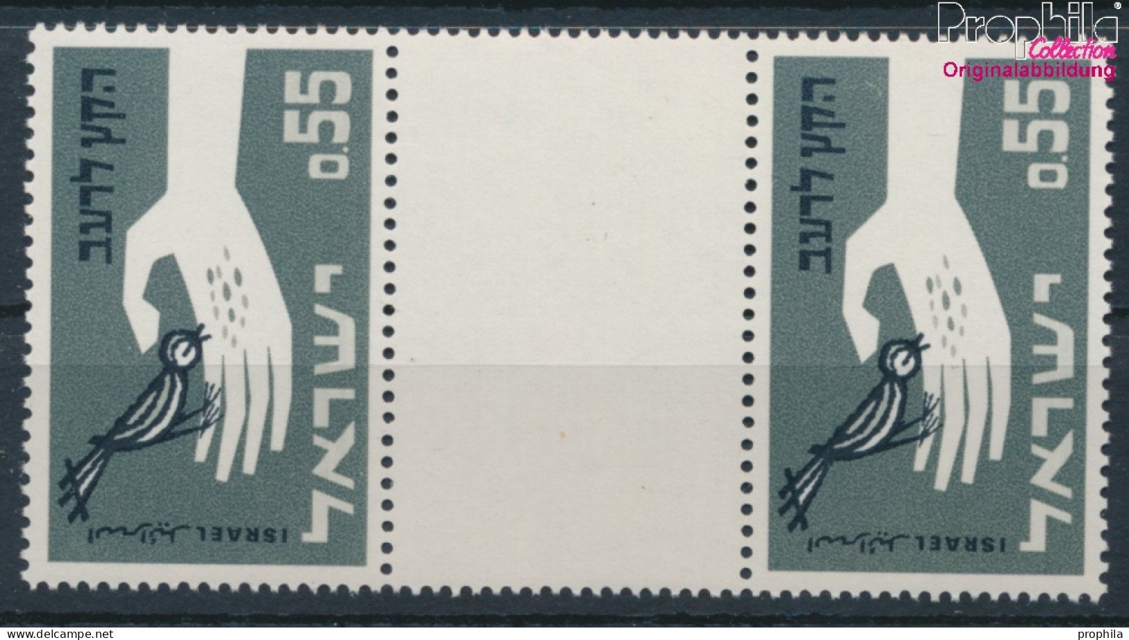 Israel 282ZS Zwischenstegpaar (kompl.Ausg.) Postfrisch 1963 Kampf Gegen Den Hunger (10256728 - Nuevos (sin Tab)