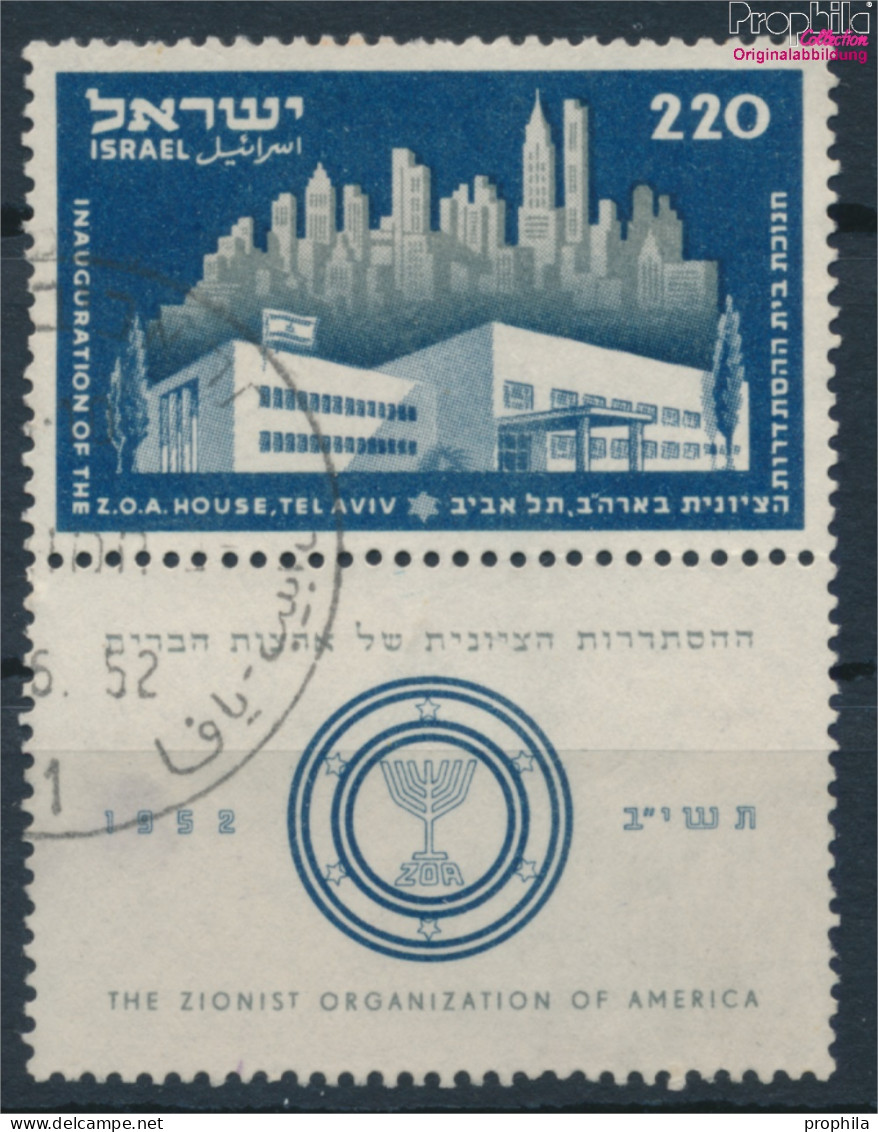 Israel 72 Mit Halbtab (kompl.Ausg.) Gestempelt 1952 Zionistenorganisation (10256638 - Used Stamps (without Tabs)