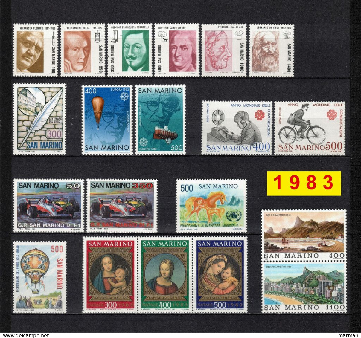 SAN MARINO 1981/1985 Annate COMPLETE Fbolli Nuovi **/MNH - Lots & Serien