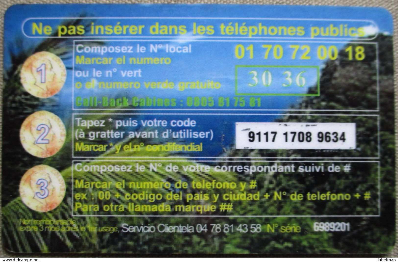 COLOMBIA LATIN AMERICA PELEPHONE TELEPHONE PHONE TELEFONWERTKARTE PHONECARD CARTELA CARD CARTE KARTE COLLECTOR TELECOM - Colombie