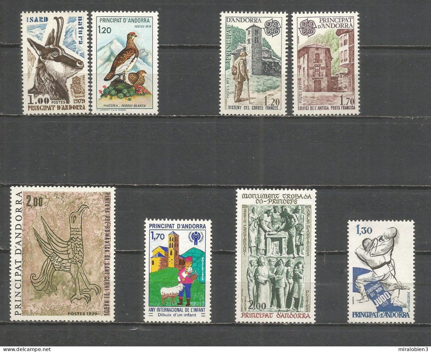 ANDORRA FRANCESA 1979 COMPLETO SELLOS NUEVOS SIN FIJASELLOS - Full Years