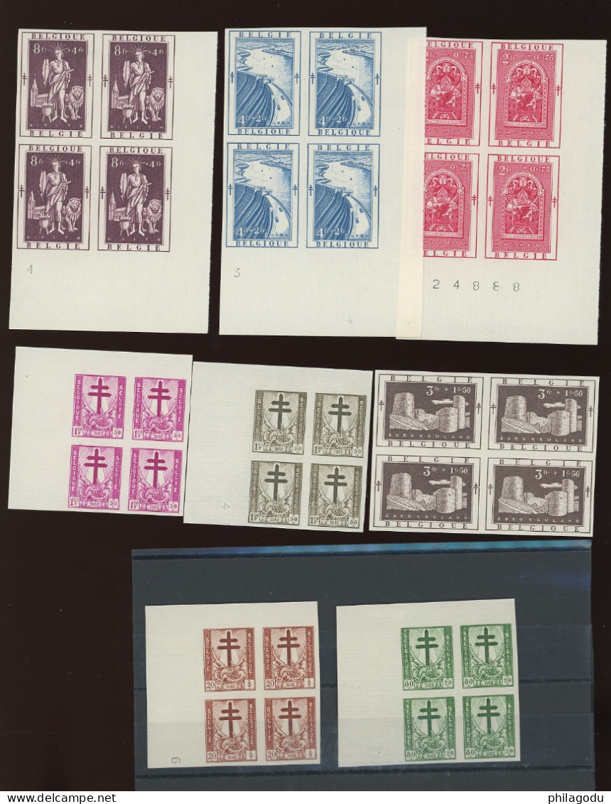 1952 Cantons 900/907   (tirage 25 Carrés) - 1941-1960