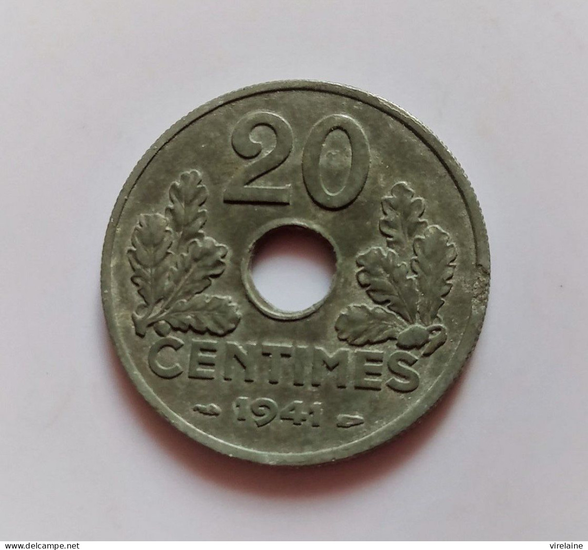 20 CENTIMES 1941 ZINC     N°33 D - 1 Franc