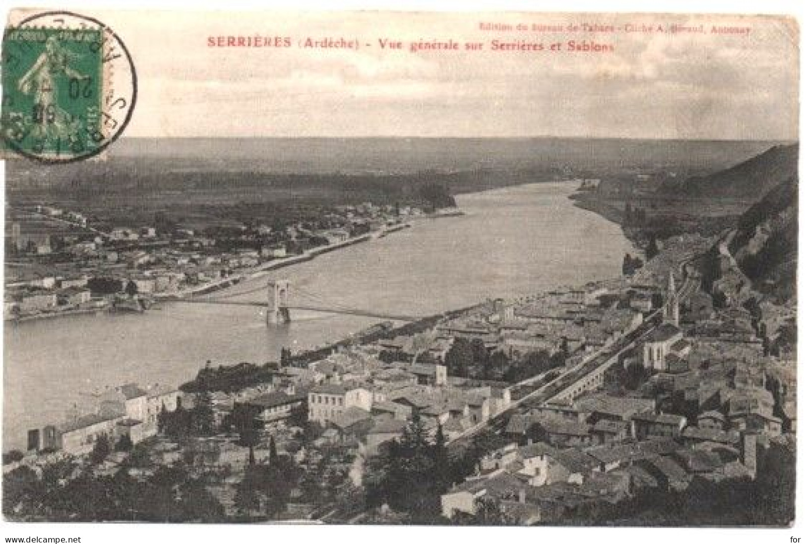 Ardèche : SERRIERES : Vue Générale Sur Serrières Et Sablons - Serrières