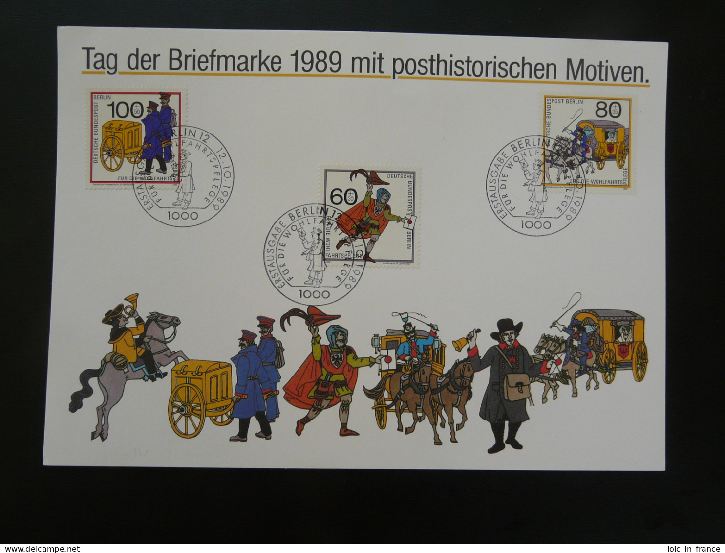 Gedenkblatt Feuillet FDC Sheet Diligence Postal History Tag Der Briefmarke Berlin 1989 - Sonstige & Ohne Zuordnung