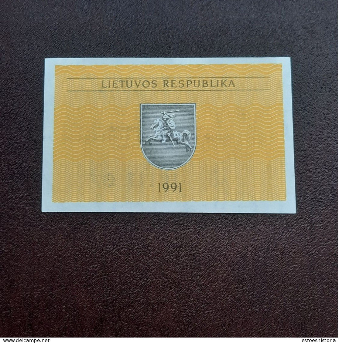 BILLETE DE 0,20 TALONAS DE LITUANIA DEL AÑO 1991.S/C.ORIGINAL% - Lithuania