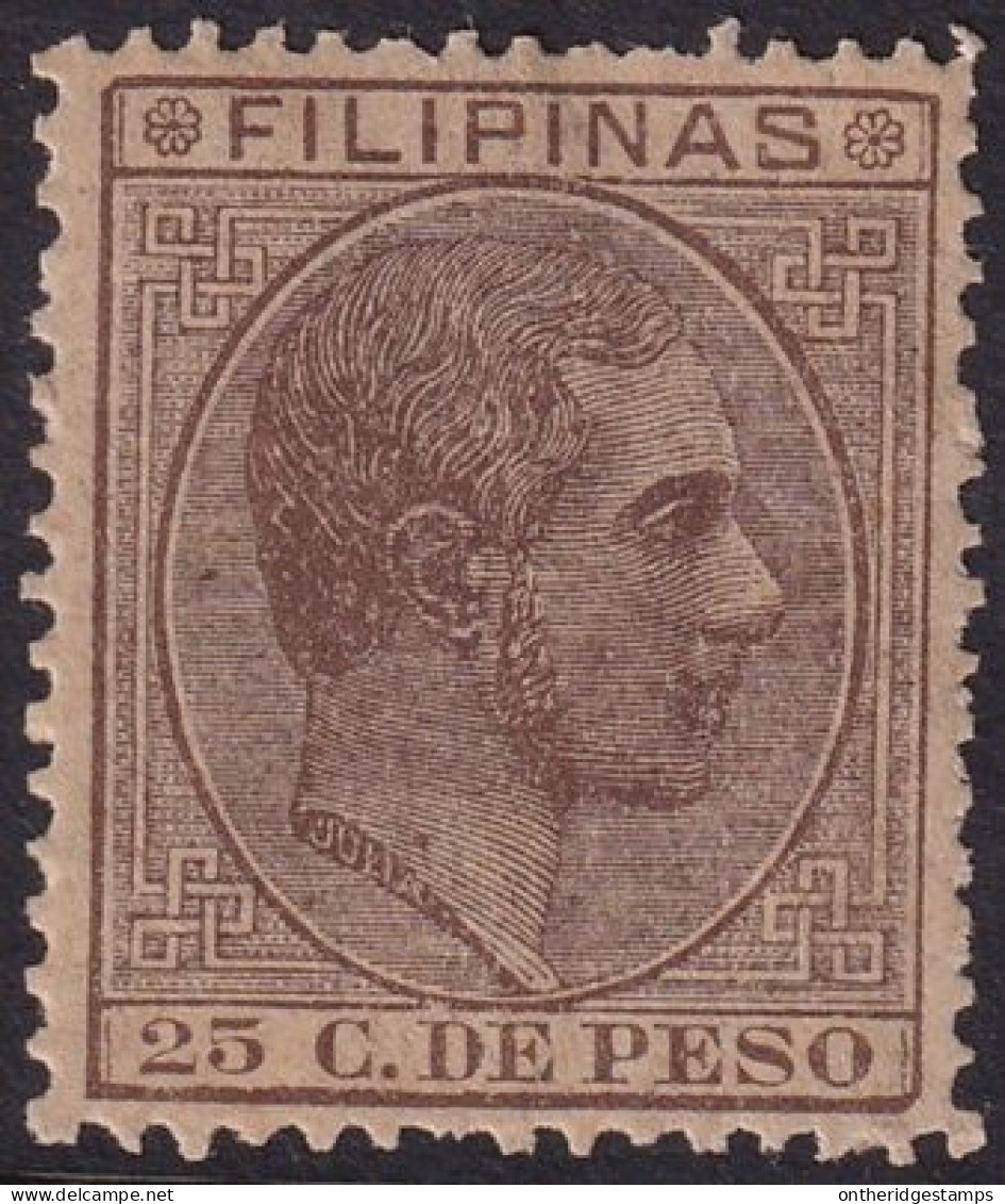 Philippines 1882 Sc 88 Filipinas Ed 66 MLH* Toned Gum - Filipinas