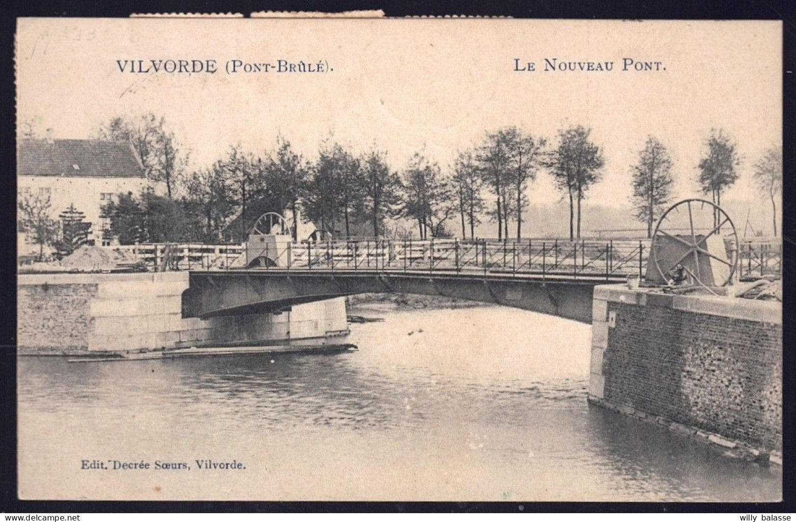 +++ CPA - VILVOORDE - VILVORDE - Pont Brûlé - Le Nouveau Pont - Cachet Chemin De Fer  // - Vilvoorde