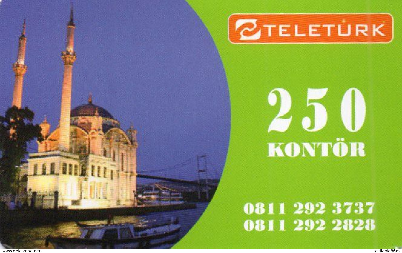 TURKEY - PREPAID - TELETURK - ORTAKOY MOSQUE - MINT - Turchia