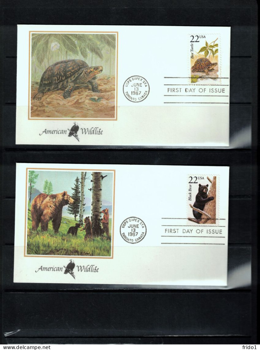 USA 1987 Animals 5x FDC - 1981-1990