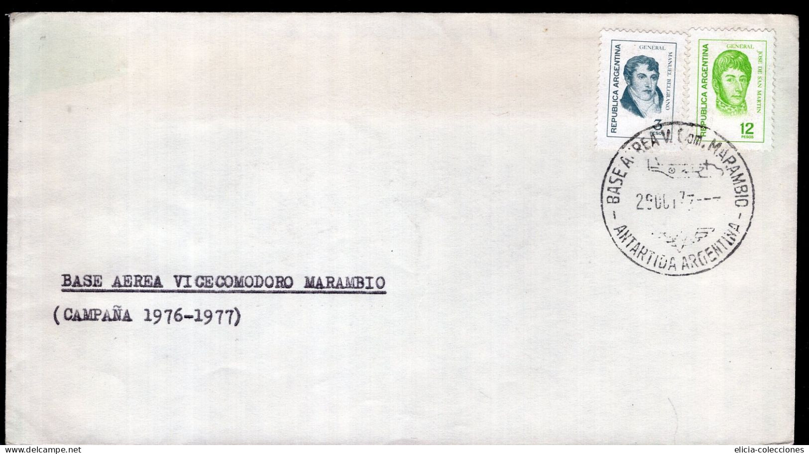 Argentina - 1977 - Letter - Sent To Marambio Base Antartica - Caja 1 - Briefe U. Dokumente