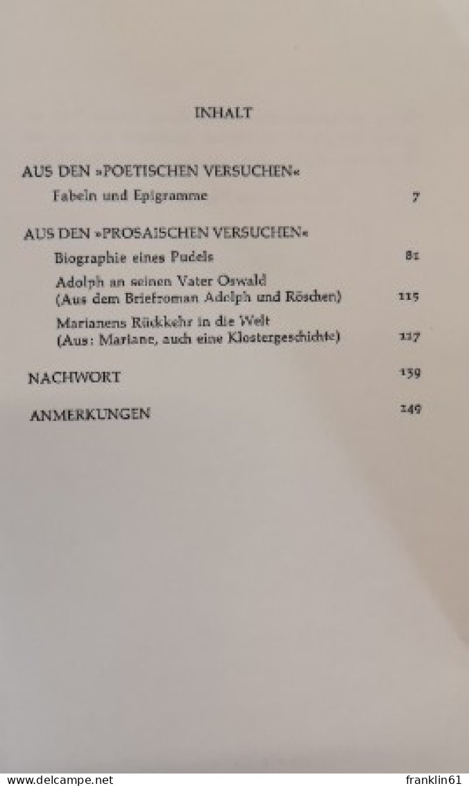 Skorpion und Hirtenknabe. Fabeln, Epigramme, Poetische Erzählungen.