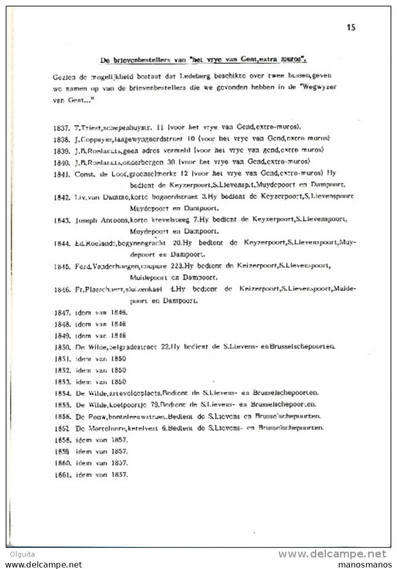 LIVRE Belgique - Postmerken Van LEDEBERG Tot 1974 , Par Maenhout , 32 P. , 1988 -  TB Etat --  15/290 - Philatélie Et Histoire Postale