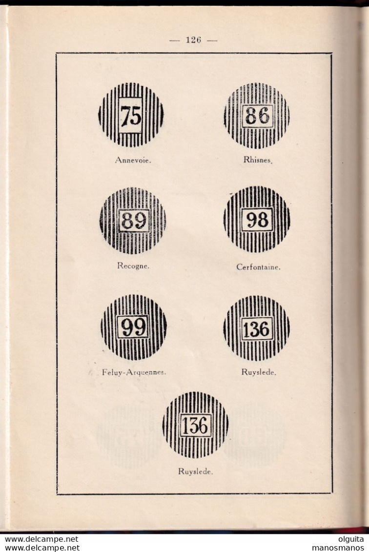 30/949 - Les Oblitérations à Numéro De Belgique, Livre En Jolie RELIURE , Par André De Cock ,126 Pg, 1935 -  Etat TTB - Matasellos