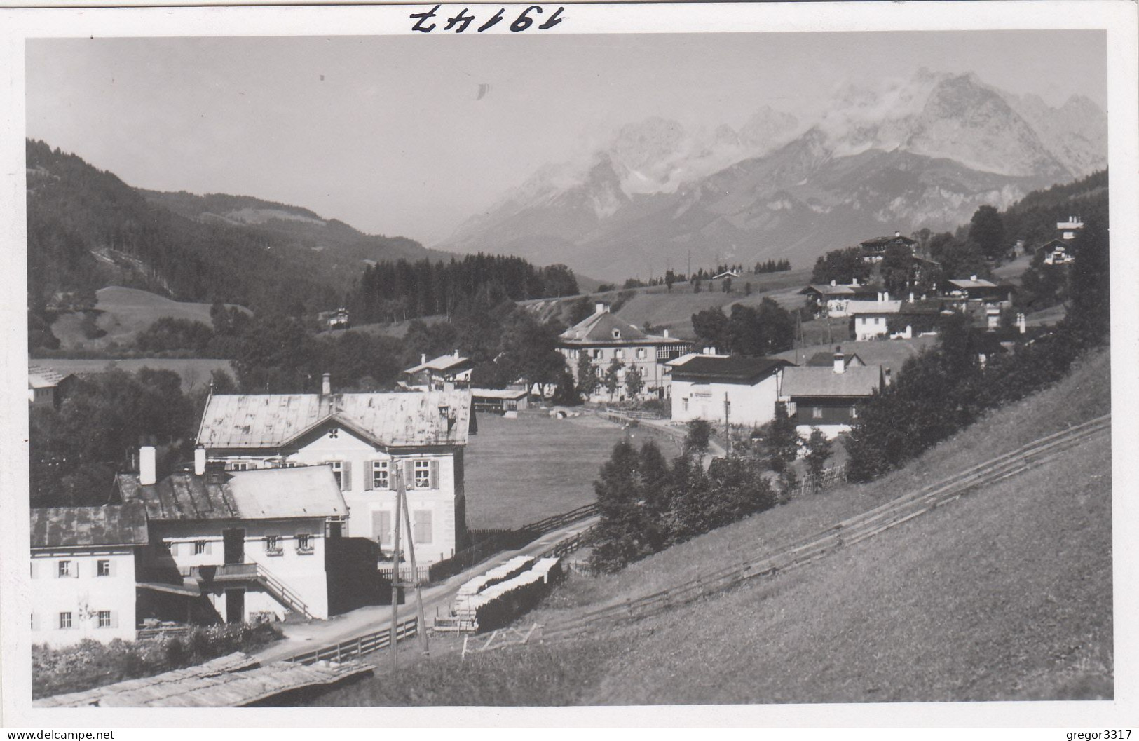 D8488) FIEBERBRUNN M. Wilden Kaiser Tirol - 1939 -super FOTO AK - Straße M. Haus DETAILS Alt - Fieberbrunn