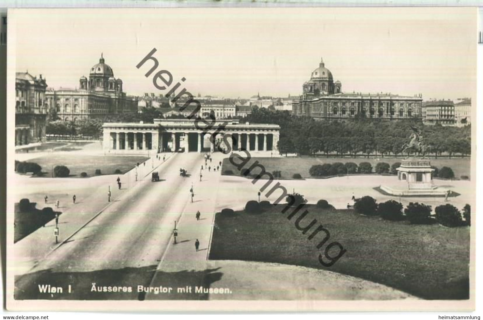 Wien - Äusseres Burgtor Mit Museen - Foto-Ansichtskarte - Verlag P. Ledermann Wien 1926 - Musées