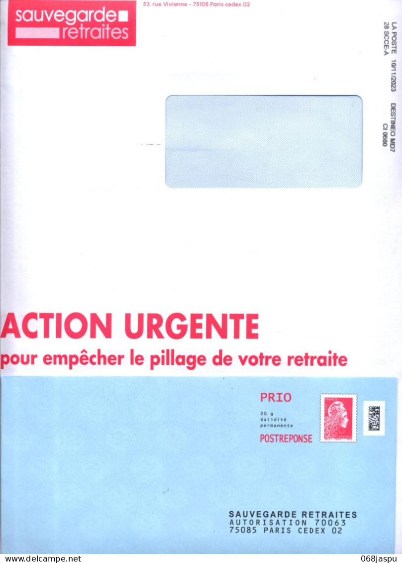 Pap Réponse Yseultyz Sauvegarde Retraite + Destineo - Prêts-à-poster:reply