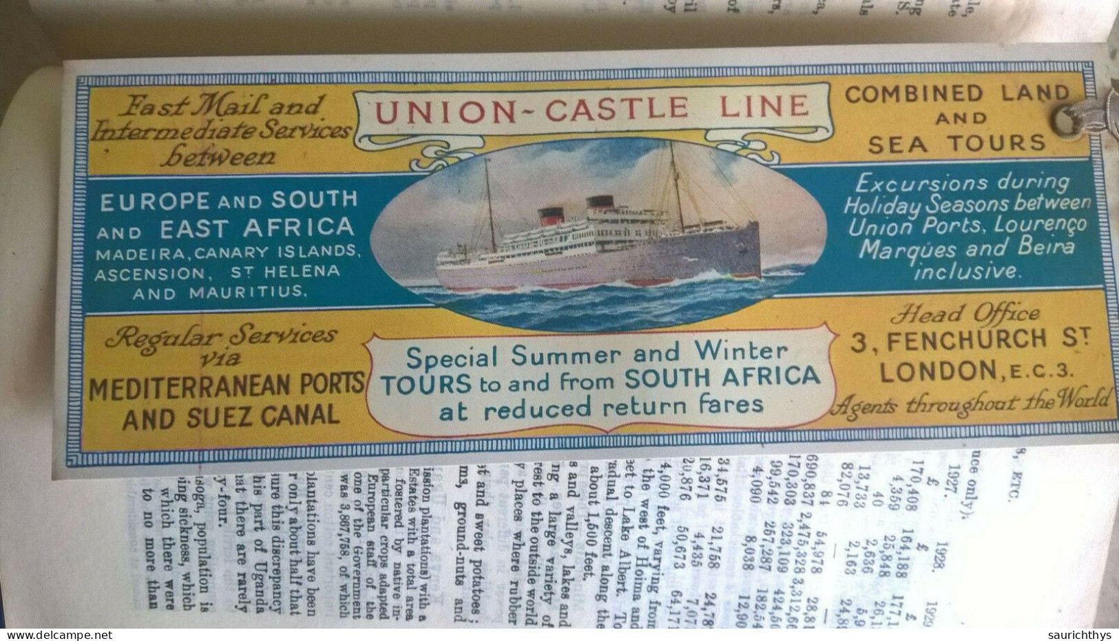 The South And East African Year Book And Guide For 1931 With Atlas Union Castle Line - Africa