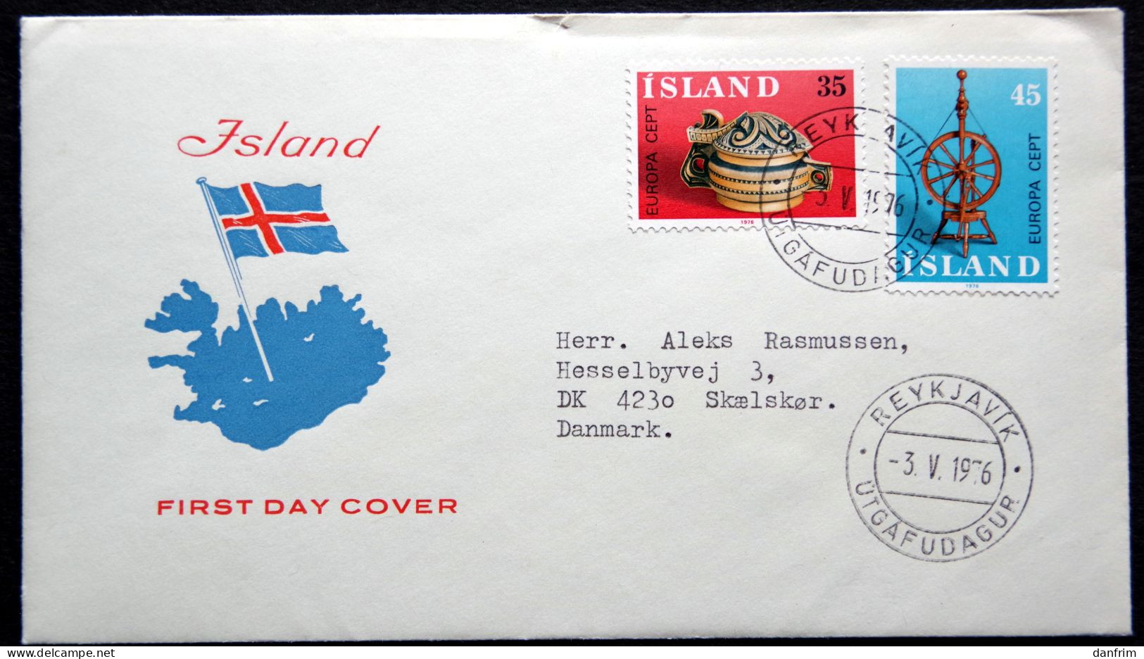 Iceland 1976 EUROPA  Minr. MiNr.514 -515 FDC   ( Lot 6503 ) - FDC