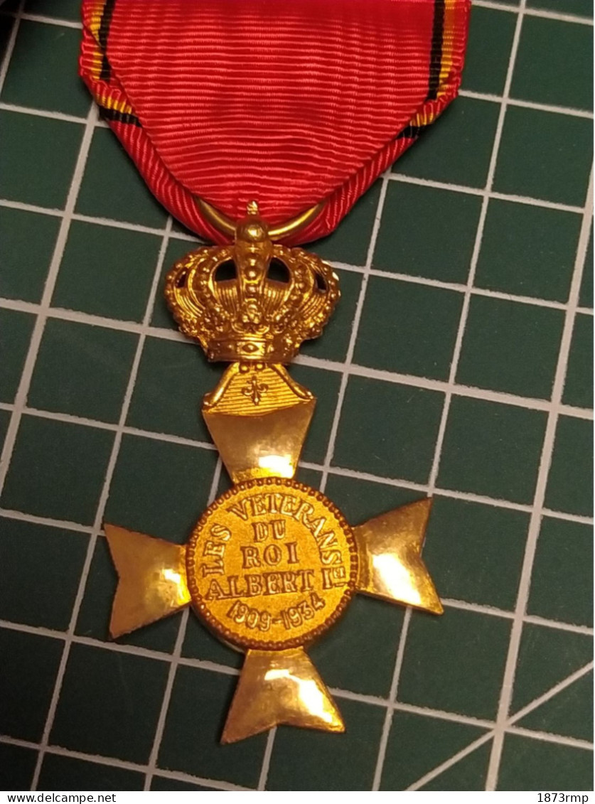 MEDAILLE CROIX DES VETERANS DU ROI ALBERT 1ER, BELGIQUE - Belgium