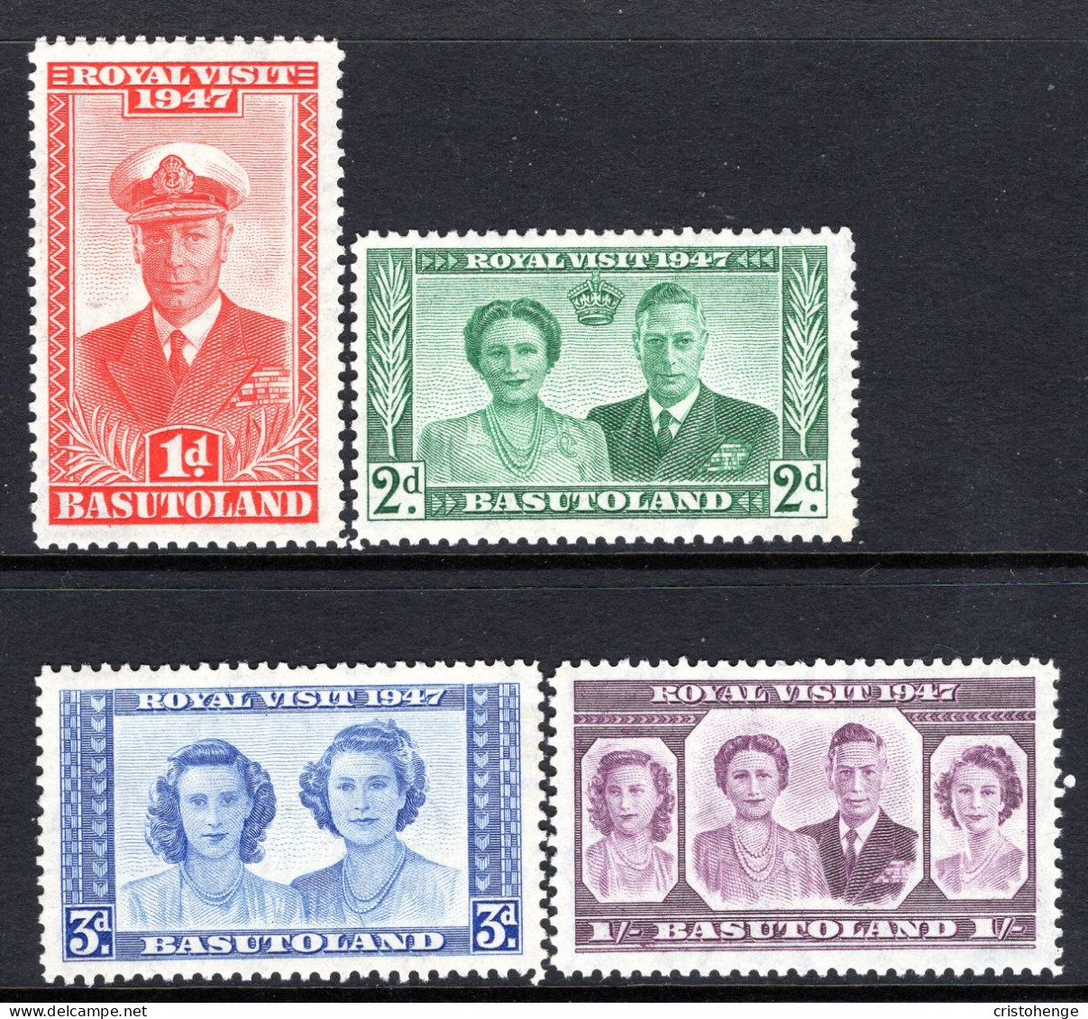 Basutoland 1947 Royal Visit Set HM (SG 32-35) - 1933-1964 Colonia Británica