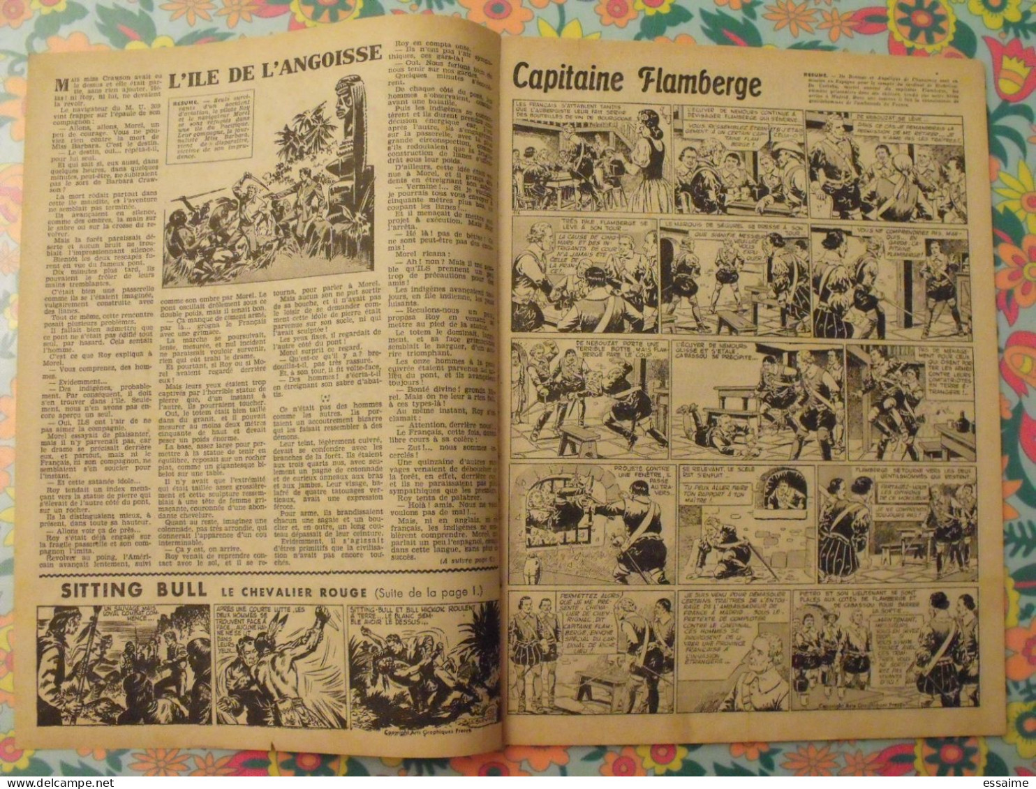 9 numéros de Coq Hardi de 1951. Sitting Bull, jacques canada, roland, marco polo, père noël. A redécouvrir