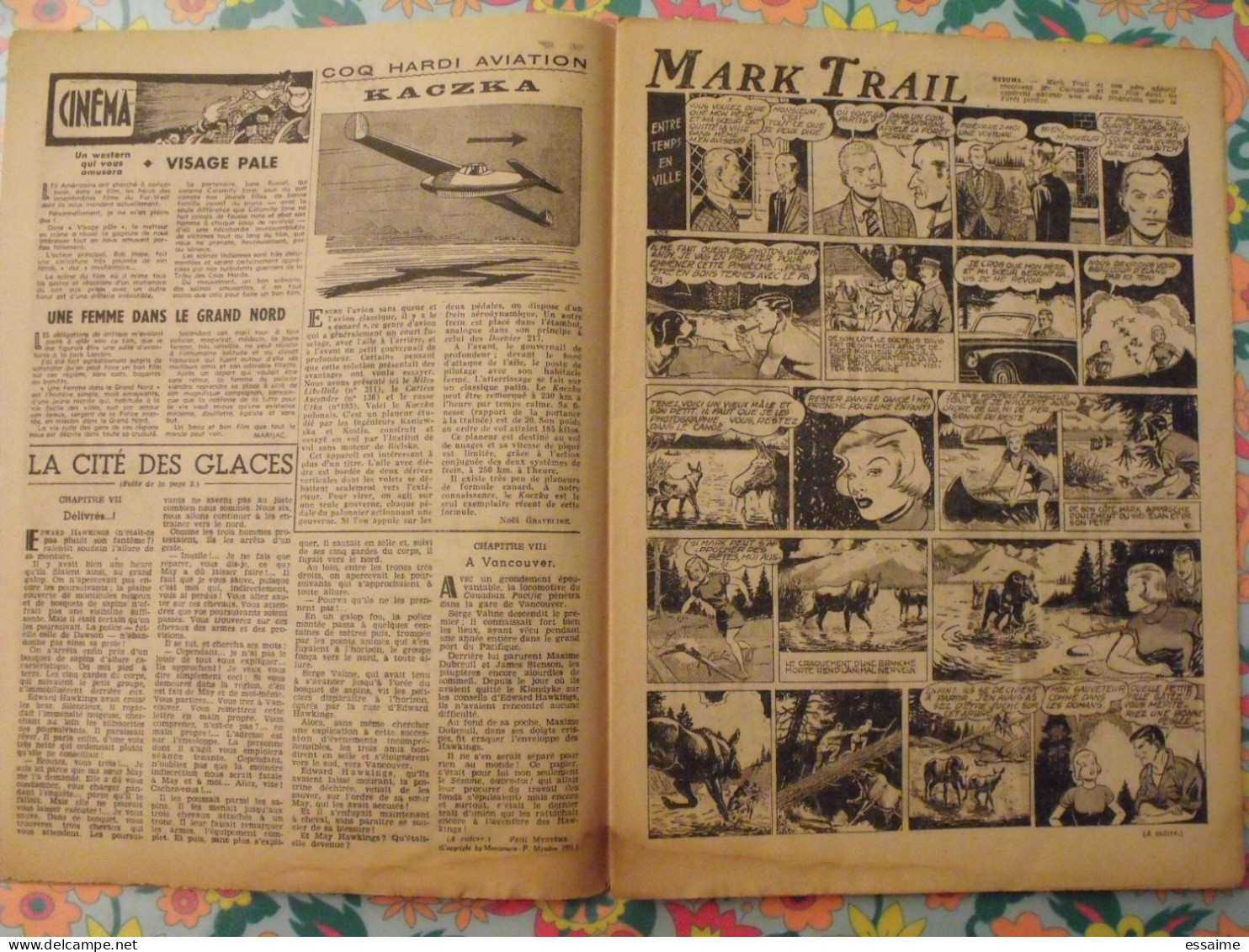 9 numéros de Coq Hardi de 1951. Sitting Bull, jacques canada, roland, marco polo, père noël. A redécouvrir