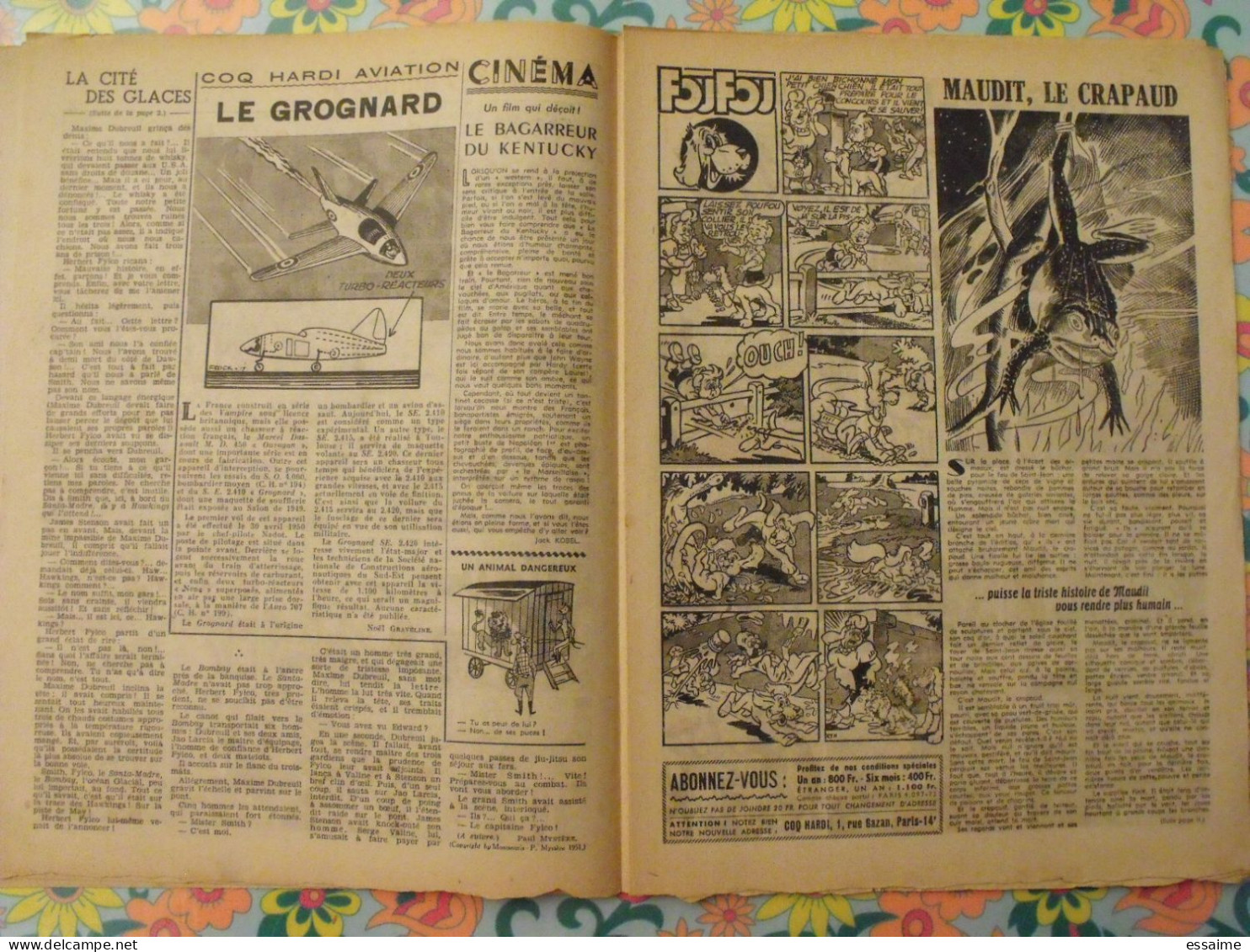 9 numéros de Coq Hardi de 1951. Sitting Bull, jacques canada, roland, marco polo, père noël. A redécouvrir