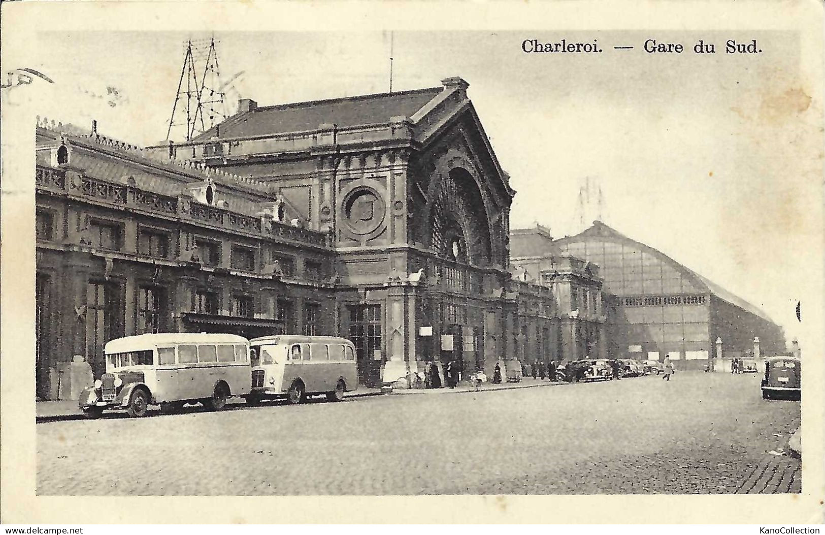 Autobusse In Charleroi, Belgien, Nordbahnhof, Gelaufen 1934 - Bus & Autocars